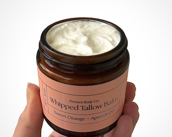 Huidverzorgingsproducten met grasgevoerde talg | Zoete sinaasappel | Opgeklopte talgbalsem