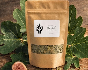 Ingrediente para té de hojas de higuera / Hojas de higuera secas / Ingrediente para té de hojas de fruta