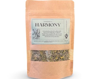 Té de hojas de frutas Harmony / Mezcla para el bienestar digestivo / Té de hierbas de hojas sueltas