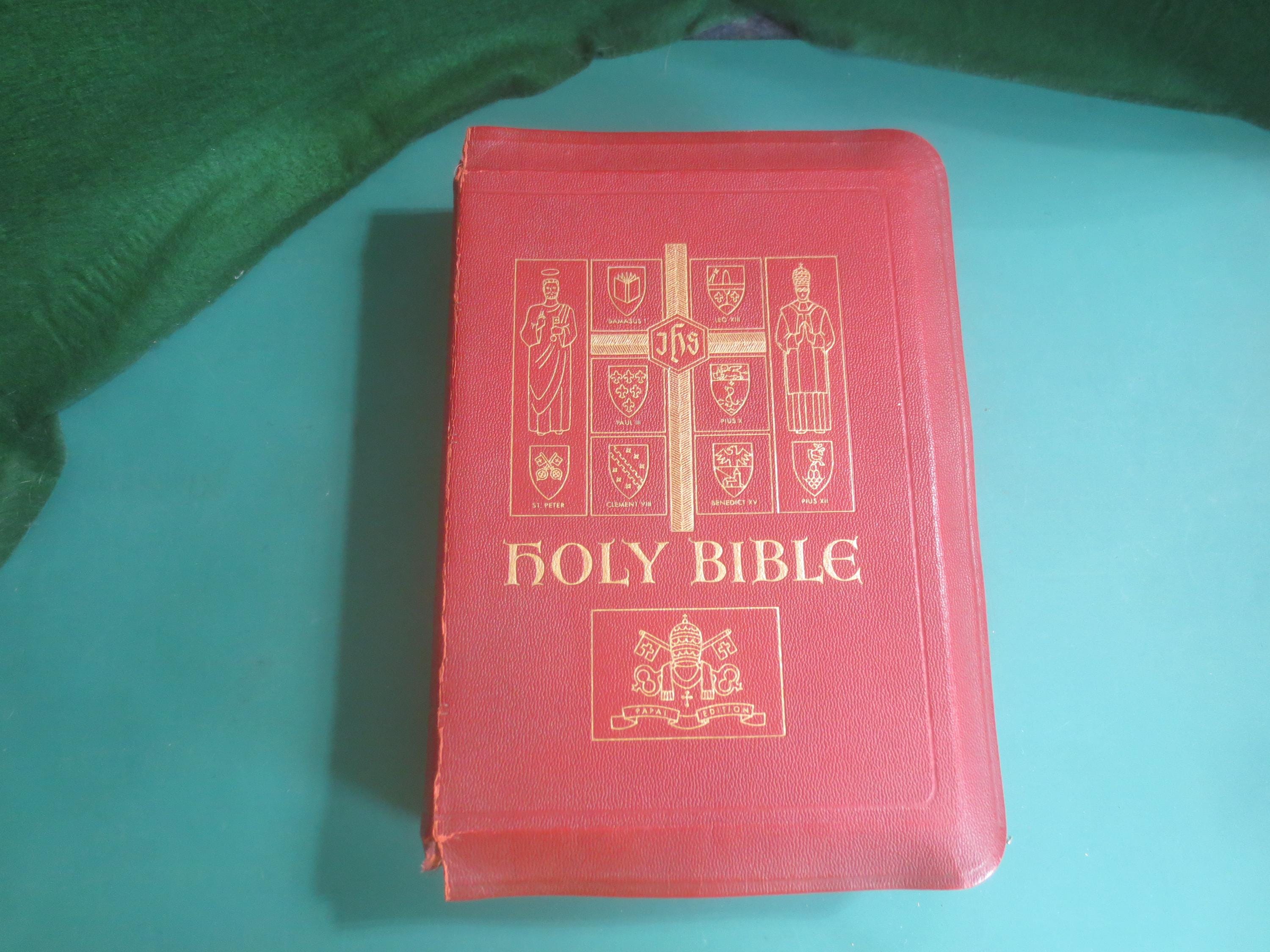 Holy Bible Papal Edition - Etsy