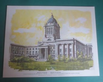 Vintage Set of Canada's Parliament Buildings Plate Prints