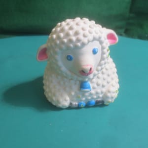 Vintage 1989 Squeaky Rubber Lamb Squeezable Squeaky Toy by Mead Johnson