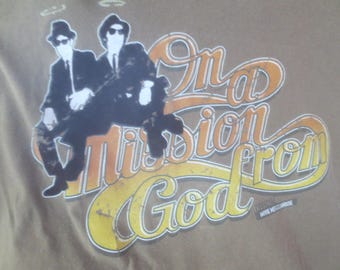 Camiseta Blues Brothers Mission From God 100% algodón - Talla XXL