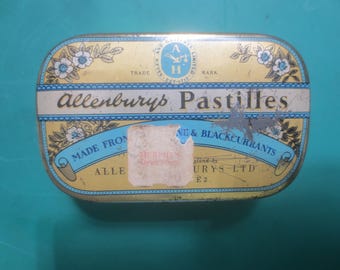 Lata de pastillas Allenburys de la época de la guerra.