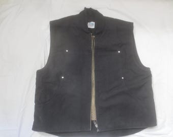 Brand New Black Lined Denim Vest by Fahrenheit - Size 2XL Men's.