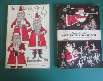 Ediciones navideñas de 1957 y 1969 del folleto de la revista The Linking Ring Magic.
