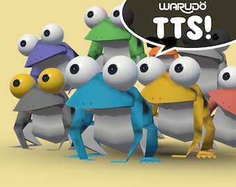 Low-Poly Frog 3D TTS Pets