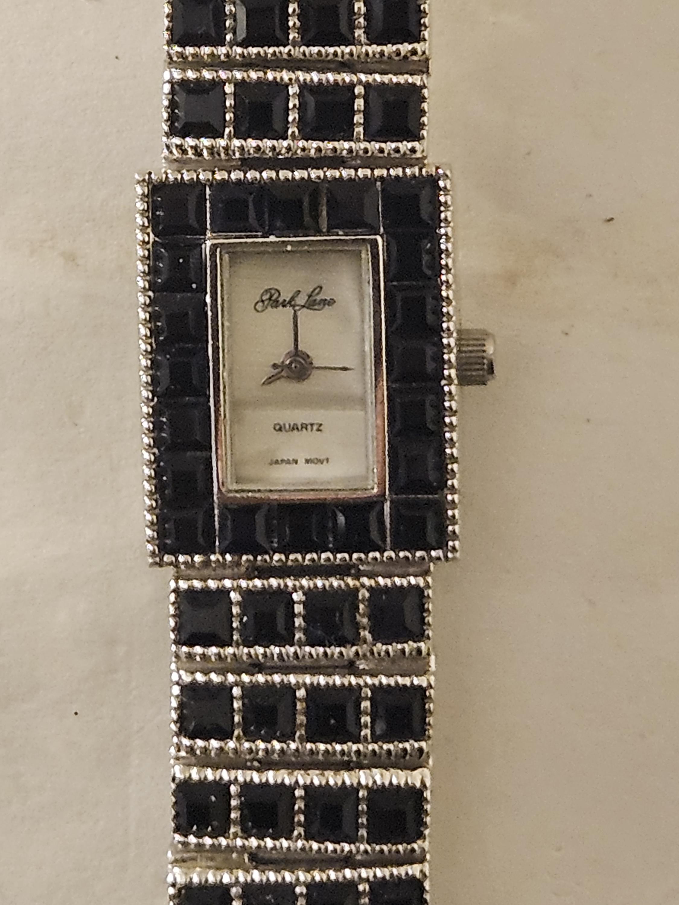 Vintage Park Lane Fashion Bracelet Watch Vintage Park Lane Gold Tone Wrist Watch-genuine White  main image 2