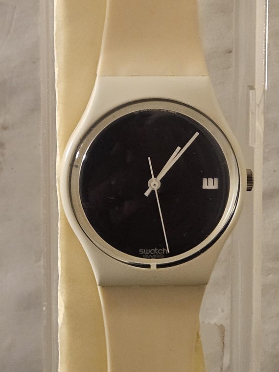 Vintage Big Eclipse GW400 Swatch Watch 80 display picture 3