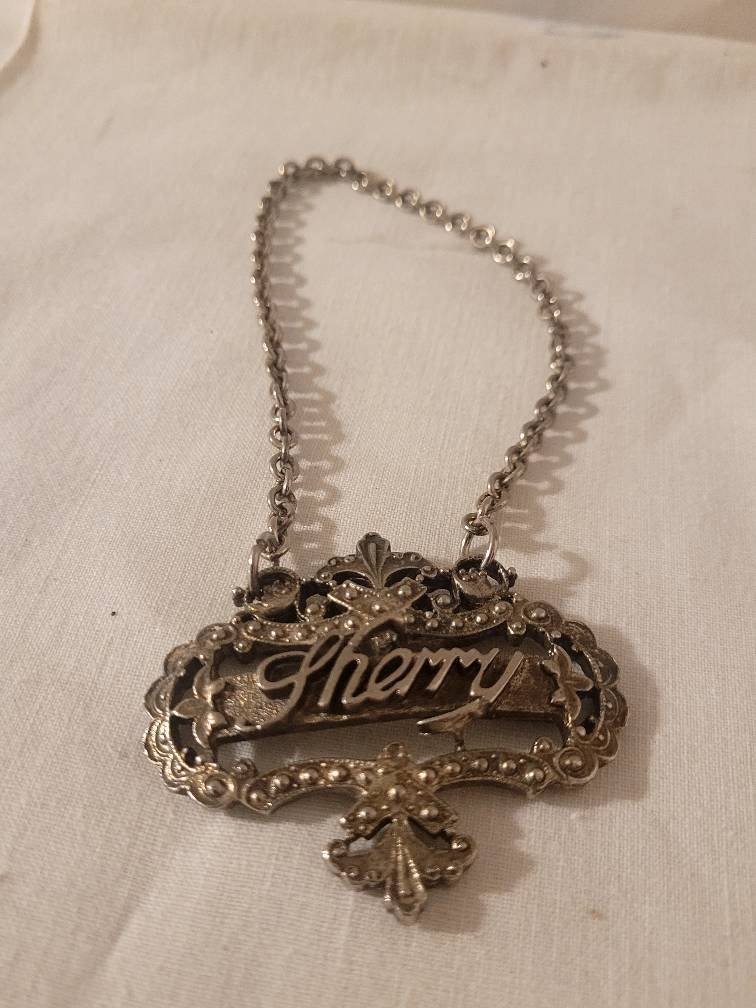 フランス　vintage sherry bottle Vtg 1960's Canasta Cream Sherry Bottle In A Handmade Carrying