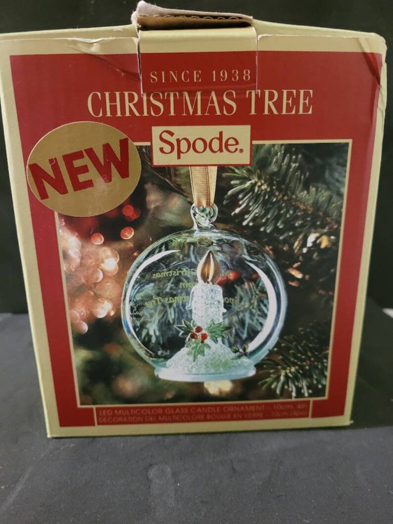 Spode Christmas Tree Glass Ornament Candle Spode Christmas Tree Glass Ornament Candle