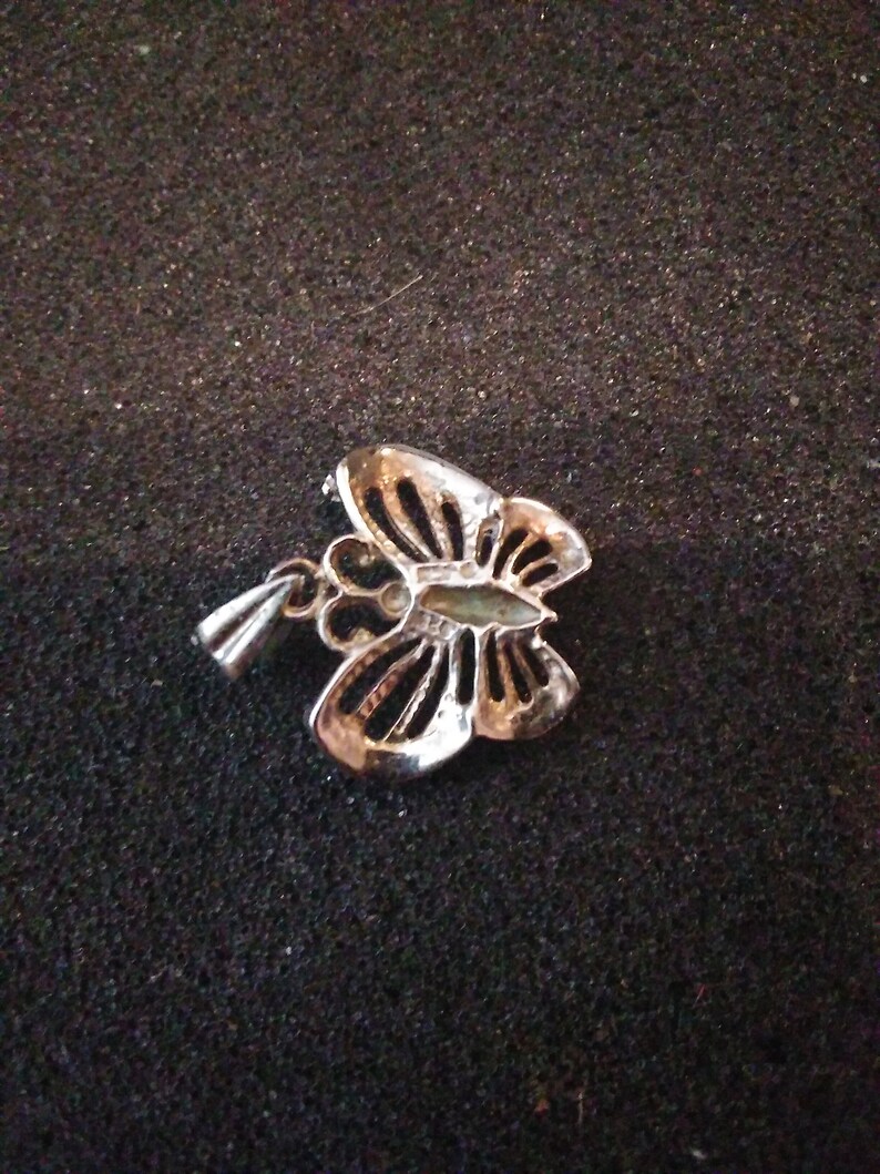 Vintage sterling silver 925 butterfly necklace bracelet charm pendant