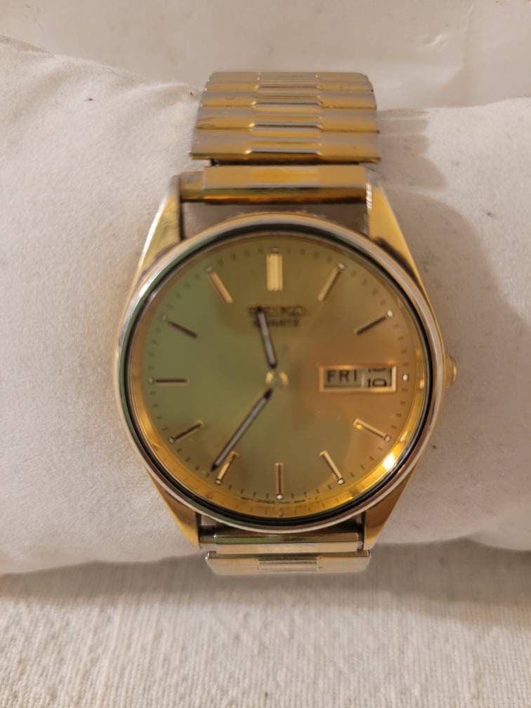 Vtg Seiko 7n43-7a59 Mens Day Date Two Tone Gold Silver Watch - Etsy UK