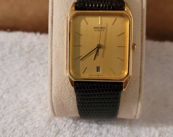 Rare Mens Seiko Classic 6532 5220 Date Square Face Gold Tone | Etsy Denmark