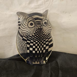 Abraham Palatnik Mid Century Modern Lucite Owl Sculpture Figure t52