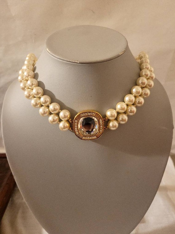 Vintage sal swarovski double Gem