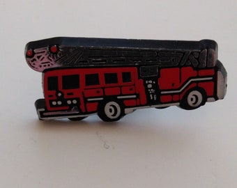 Hat Lapel Tie Tac Push Pin Fire Ladder Truck red NEW 