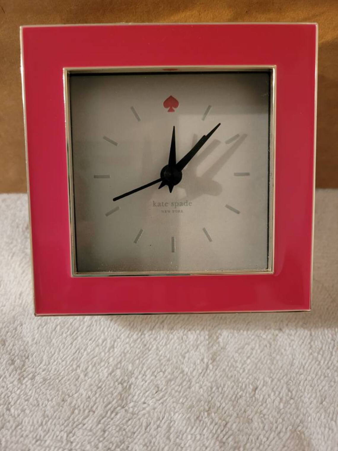 KATE sPADE NEW yORK lENOX cROSS pOINTE aLARM cLOCK pINK sILVER Etsy