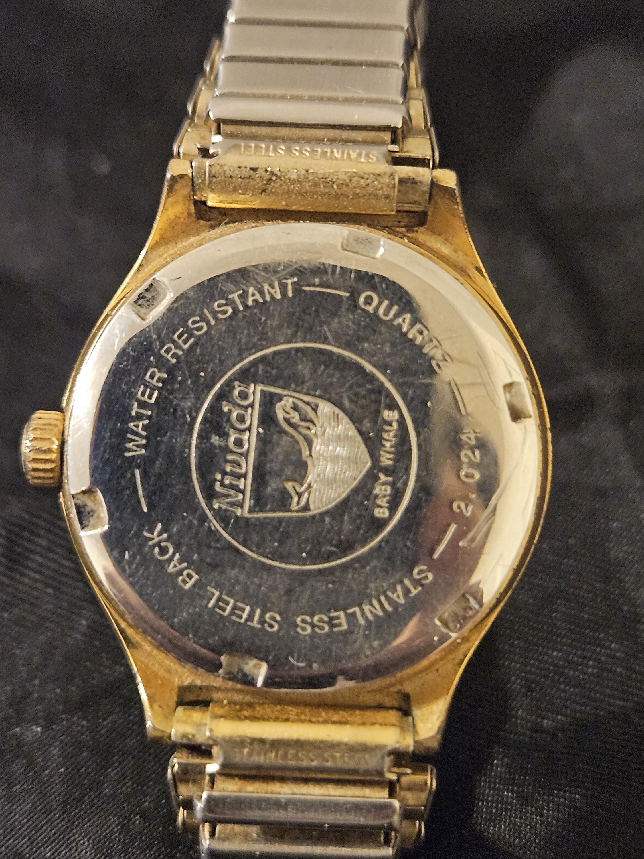 Nivada Bermuda Baby Whale Quartz Watch: Swiss Made Gold Tone - Etsy