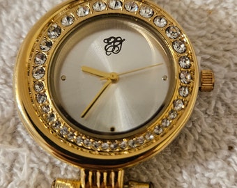 Elizabeth Taylor White Diamonds Gold Tone Watch Rhinestone Bezel NIB $_12.JPG?set_id=880000500F main image 4