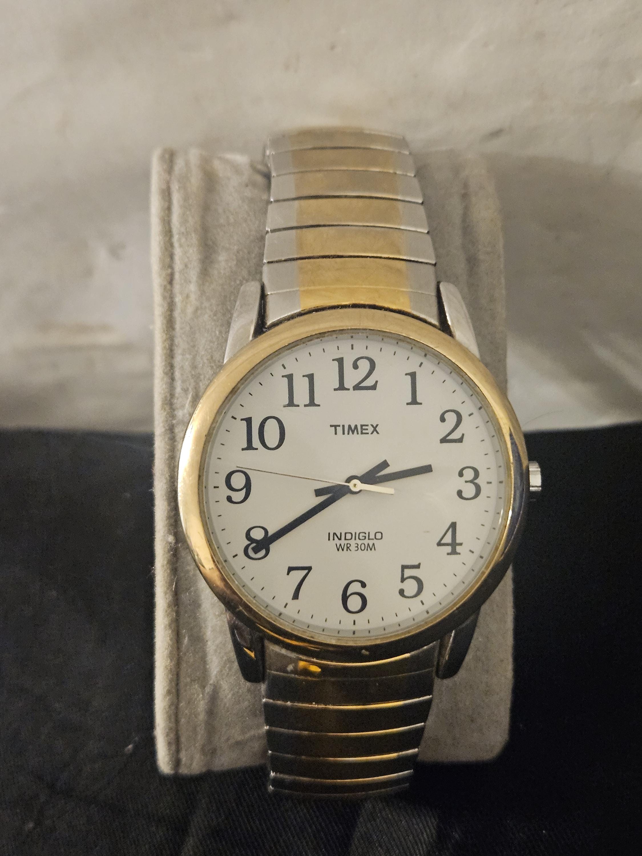 Timex Indiglo Gold / White Face Watch WR30M Vintage  display picture 1