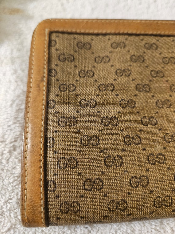 Gucci Vintage Wallet Bifold Long Purse Micro GG C… - image 4