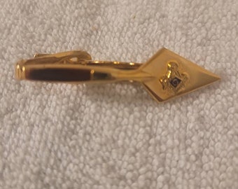 Pince De Cravate Vintage Franc-maçonnerie - Collier Cravate Accessoire Habillé Doré