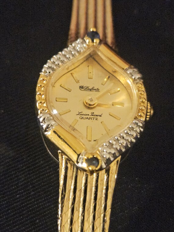 Dufonte Lucien Piccard Ladies Diamond & Sapphire Quartz 