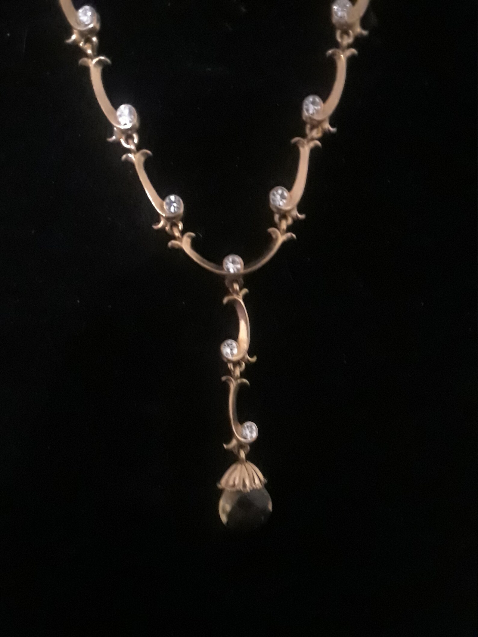 Vintage Avon Gold Tone Rhinestone Necklace With Hanging Acorn - Etsy UK