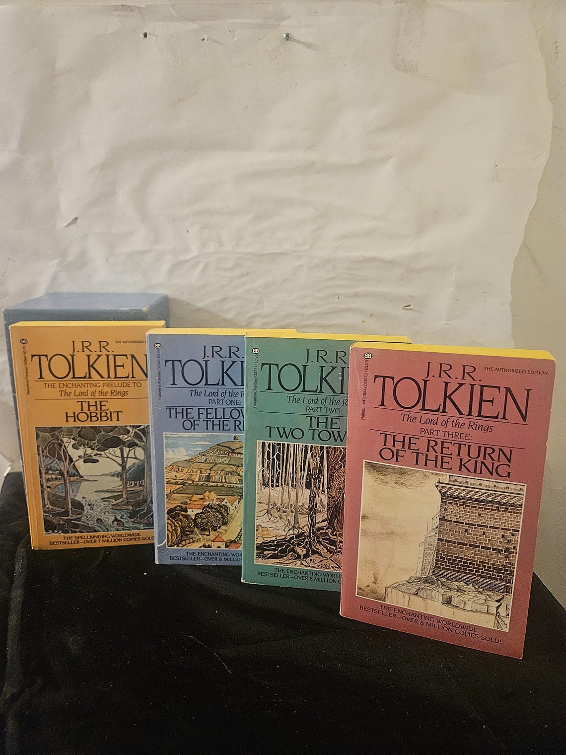 JRR Tolkien Hobbit & Lord of the Rings LOTR 1986 Vintage Paperback Box ...