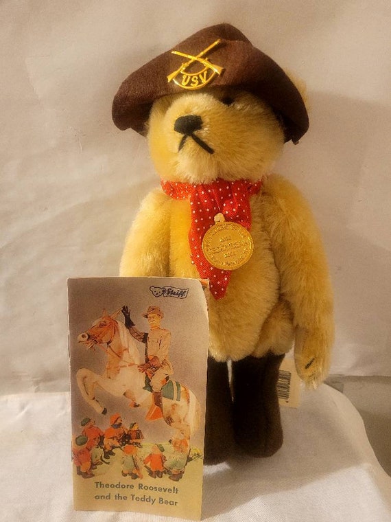 Steiff Teddy Bear Teddy Roosevelt Rough Rider 1996 USV Hat