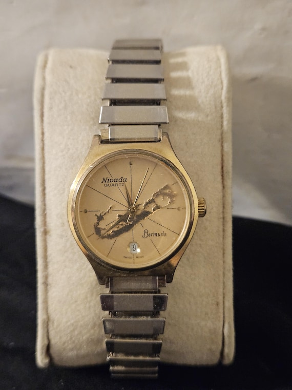 Nivada Bermuda Baby Whale Quartz Watch: Swiss Made Gold Tone - Etsy