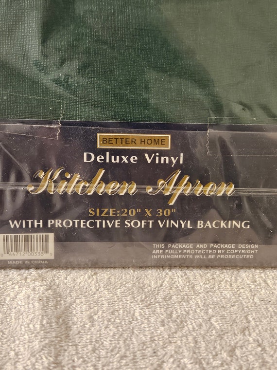 Ivory Lace Vinyl Kitchen Apron: Deluxe Home (20”x30”) View 2