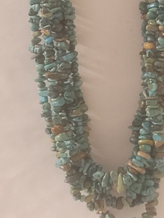 ROCKI GORMAN 6 Strand Turquoise Southwestern Neck… - image 5