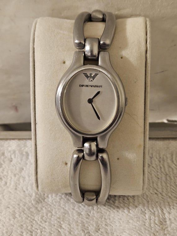 Vintage Emporio Armani Silver Tone Watch for Women AR5435 - Etsy display picture 2