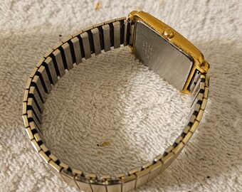 Vintage Seiko 7N39-5A49 Gold Tone Stainless Steel Square Face