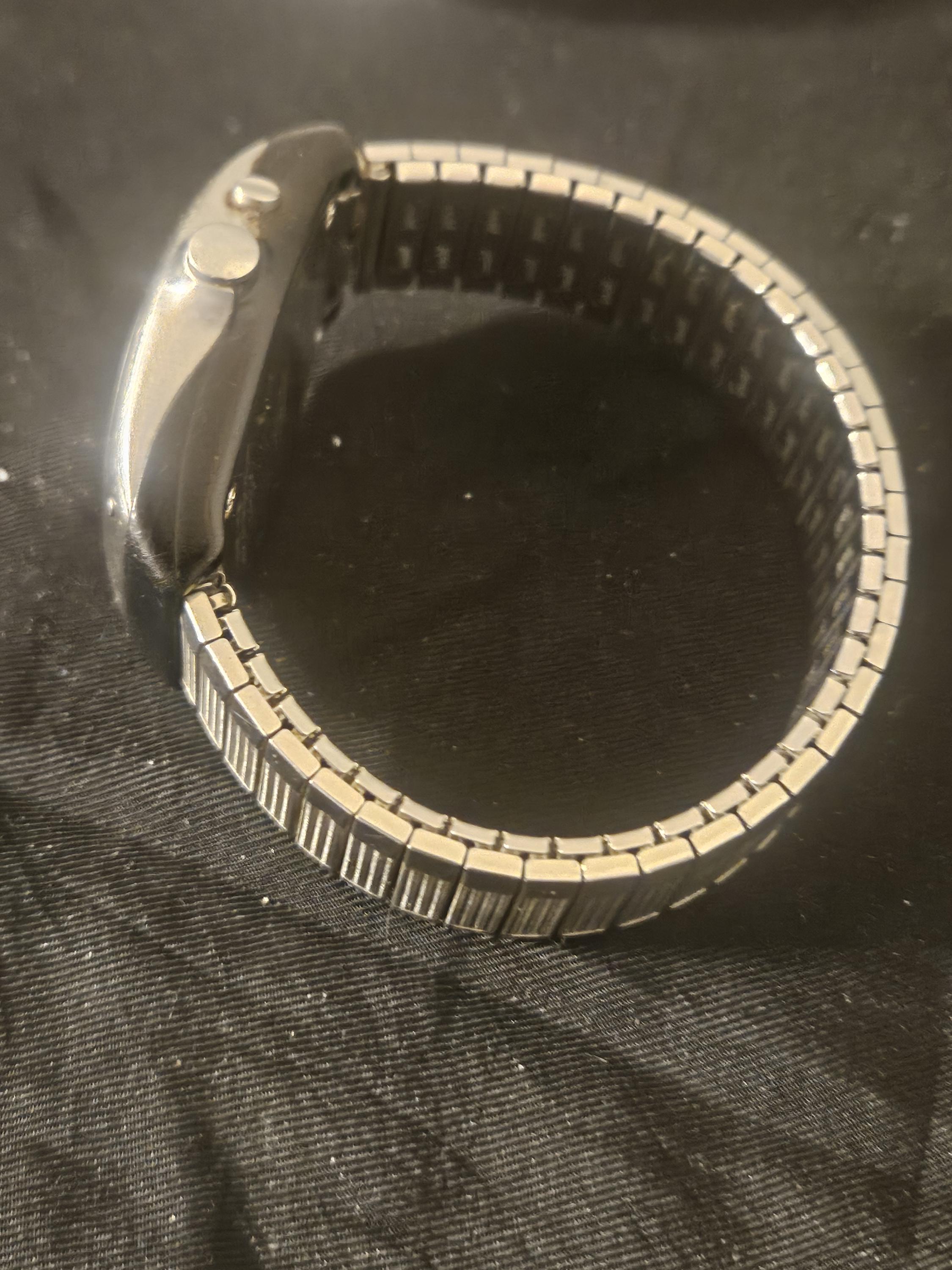 Seiko‎ Arctura Kinetic Diamond Bezel Watch 3M22-0D49 Silver Tone Exhibition Back New Old Stock rare SEIKO ARCTURA KINETIC 3M22-0D49, glowing  main image 2