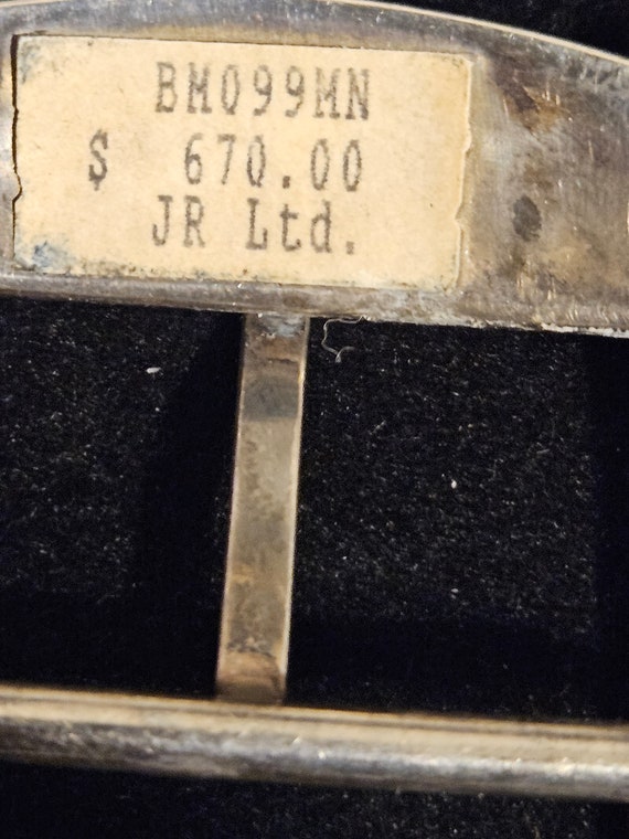 Vtg James Reid jr 14k Gold 925 sterling western b… - image 6