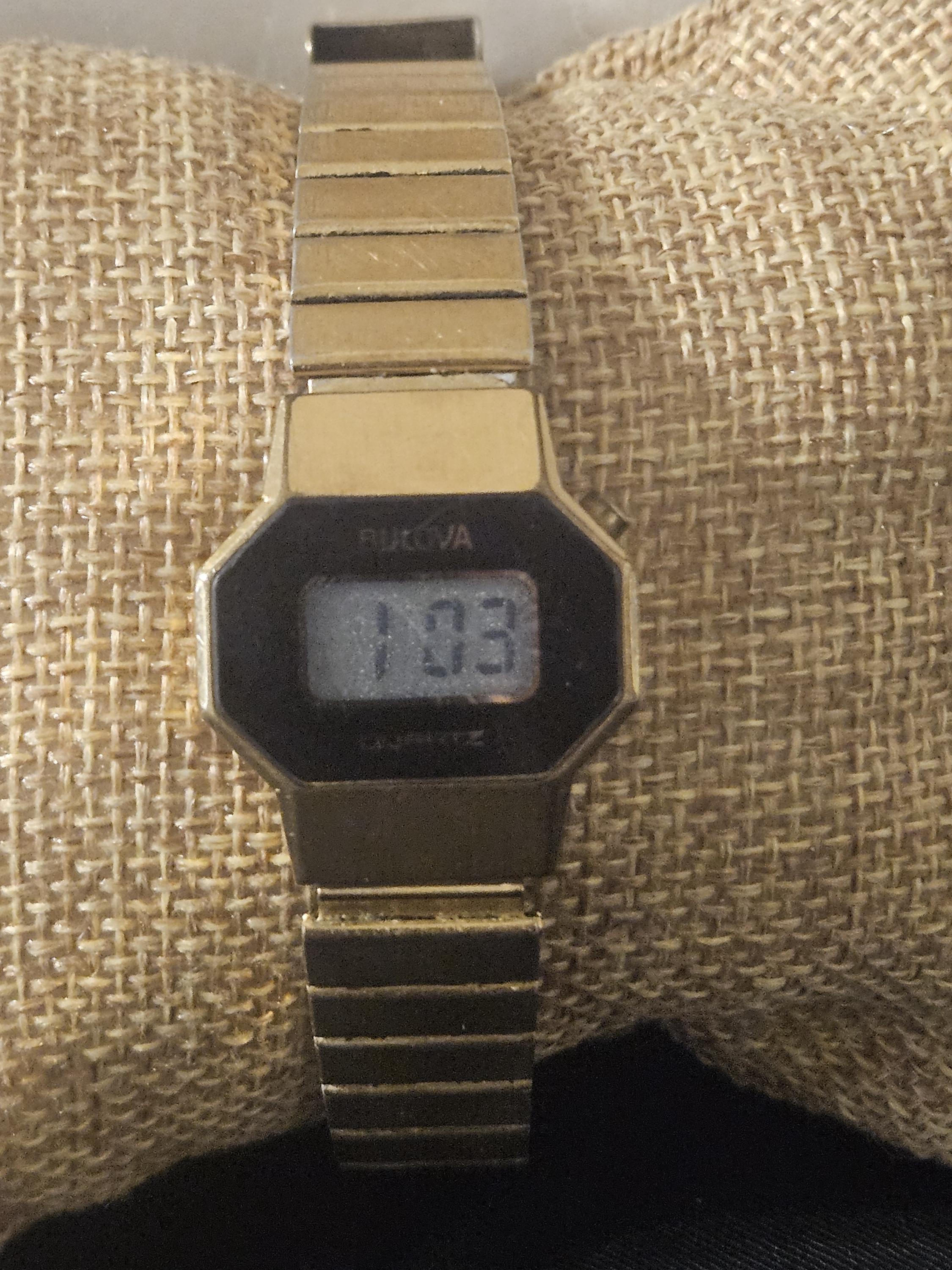 Vintage 70\'s Bulova N7 Digital LED Watch Womens Gold Tone Dainty Octagon Retro il_fullxfull.5957891703_1a4z.jpg main image 2