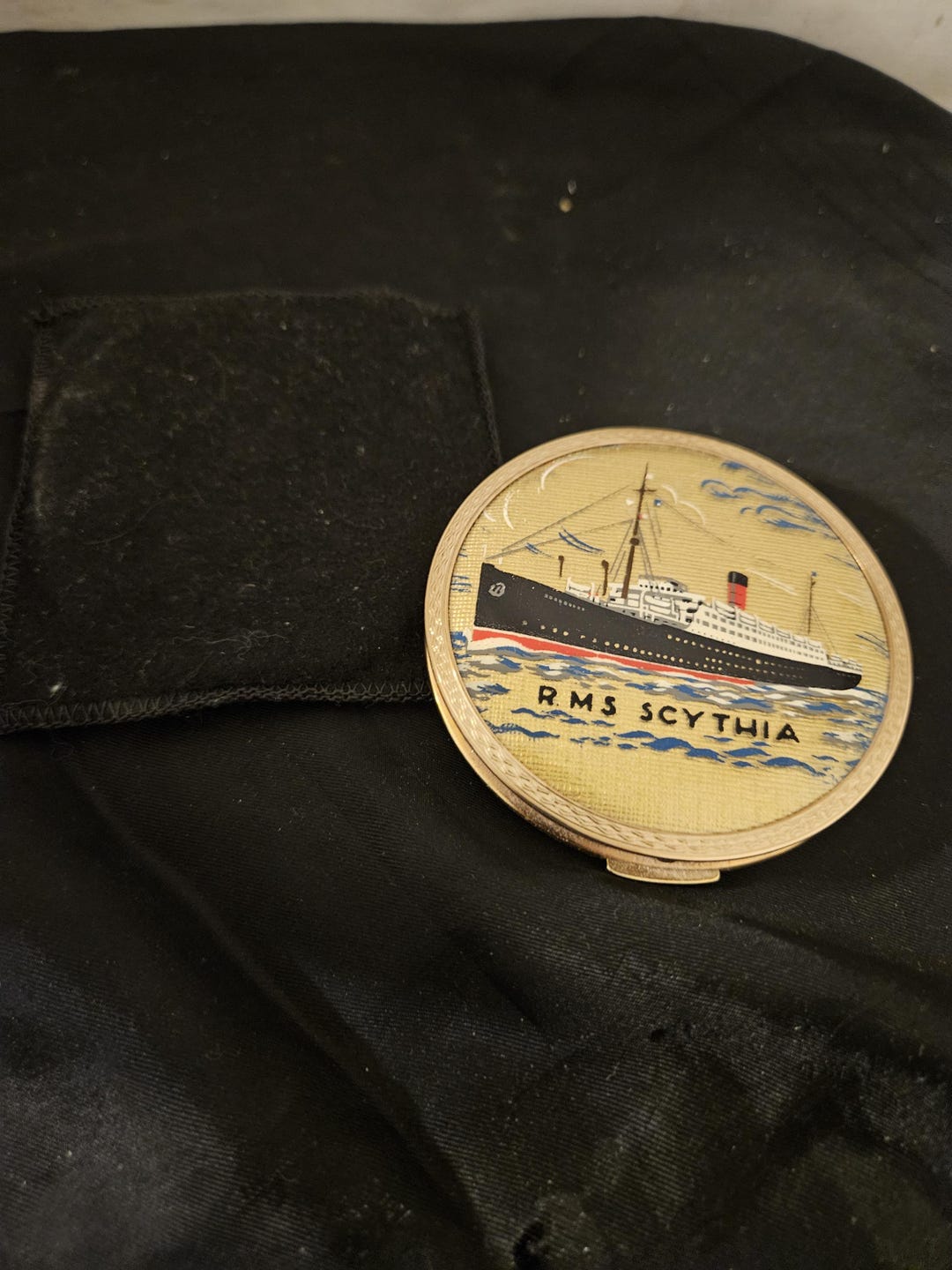 Stratton Ship Vintage Stratton Ship Compact R M S Scythia Compact 1950's S1 - Etsy