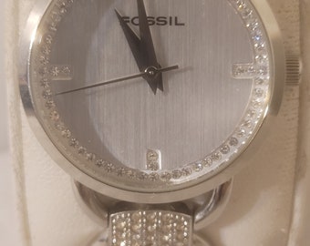 Fossil F2 Watch: Silver Tone Pave Crystal Bezel, 7 display picture 1