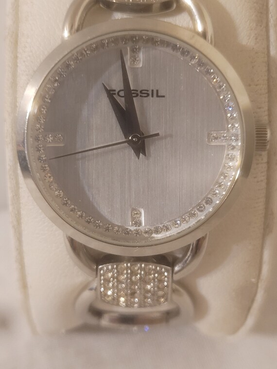 Fossil F2 Watch: Silver Tone Pave Crystal Bezel, 7 display picture 1