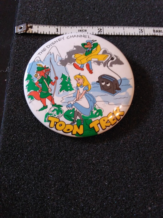The Disney channel vintage toon trek pinback butto
