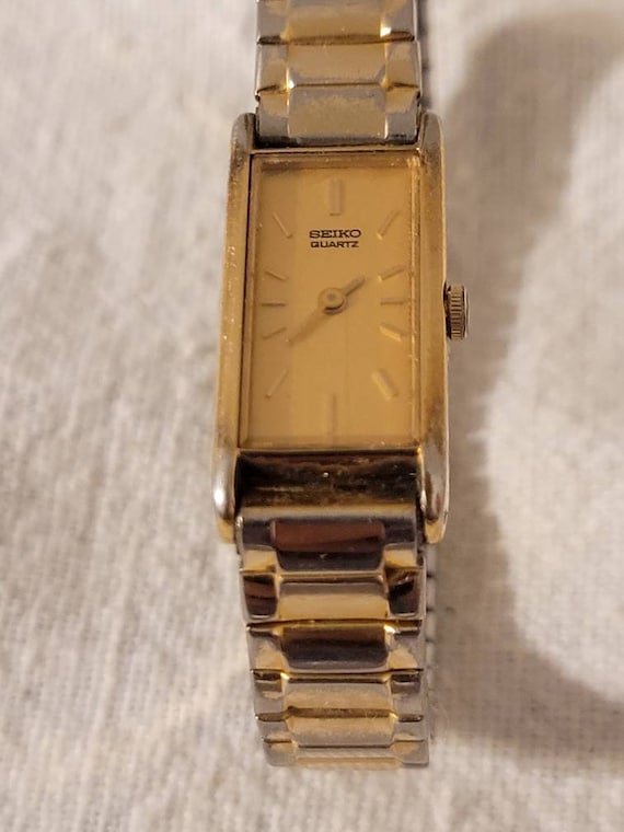 Lovely Ladies Seiko Rectangle Style Dress Watch 2E20-5239 - Etsy