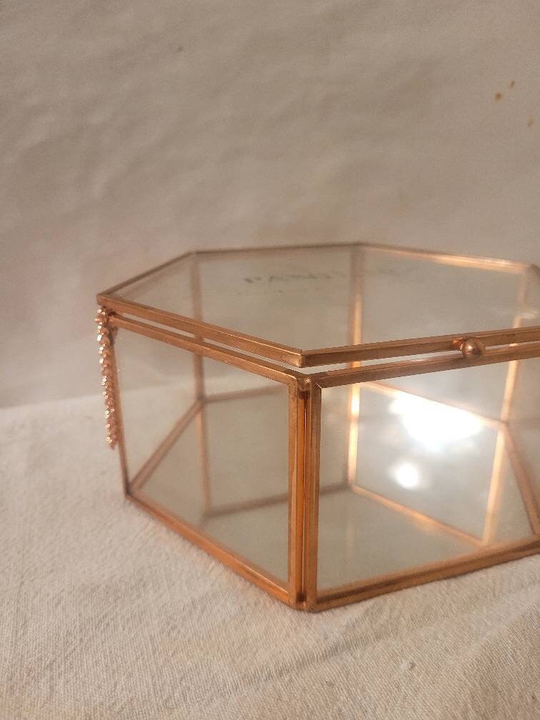 Pendora Display Vtg Pandora Glass Jewelry Box Mirror Storage Display Case T17 - Etsy