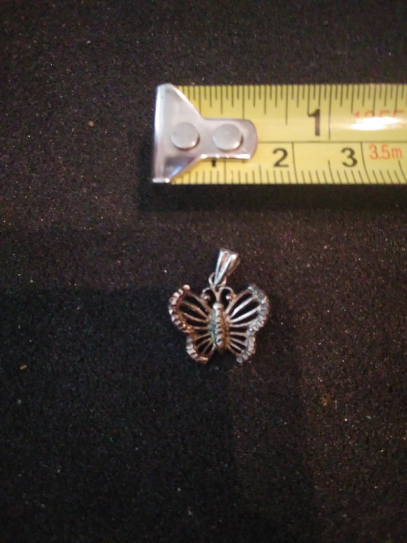 Vintage sterling silver 925 butterfly necklace bracelet charm pendant