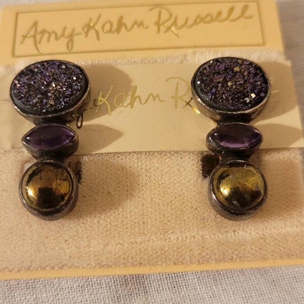 Amy Kahn Russell Blue Onyx Clip Earring main image 0