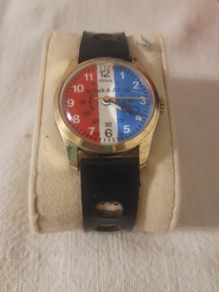 Buy Vintage Jack Jill Watch Red White and Blue Manual Wristwatch