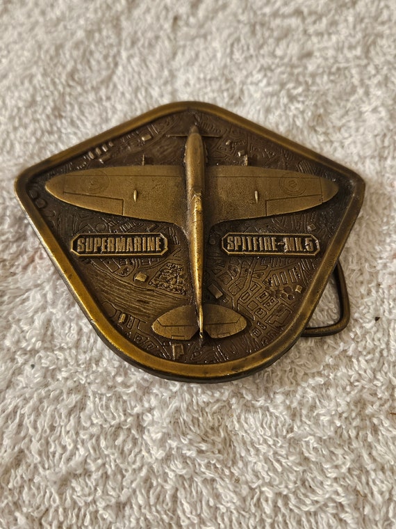 Vintage Supermarine Spitfire MK5 Belt Buckle Belt 