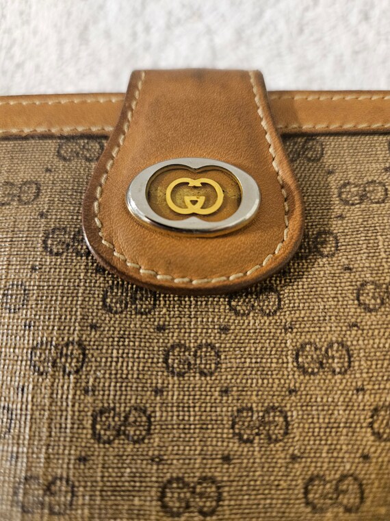 Gucci Vintage Wallet Bifold Long Purse Micro GG C… - image 5